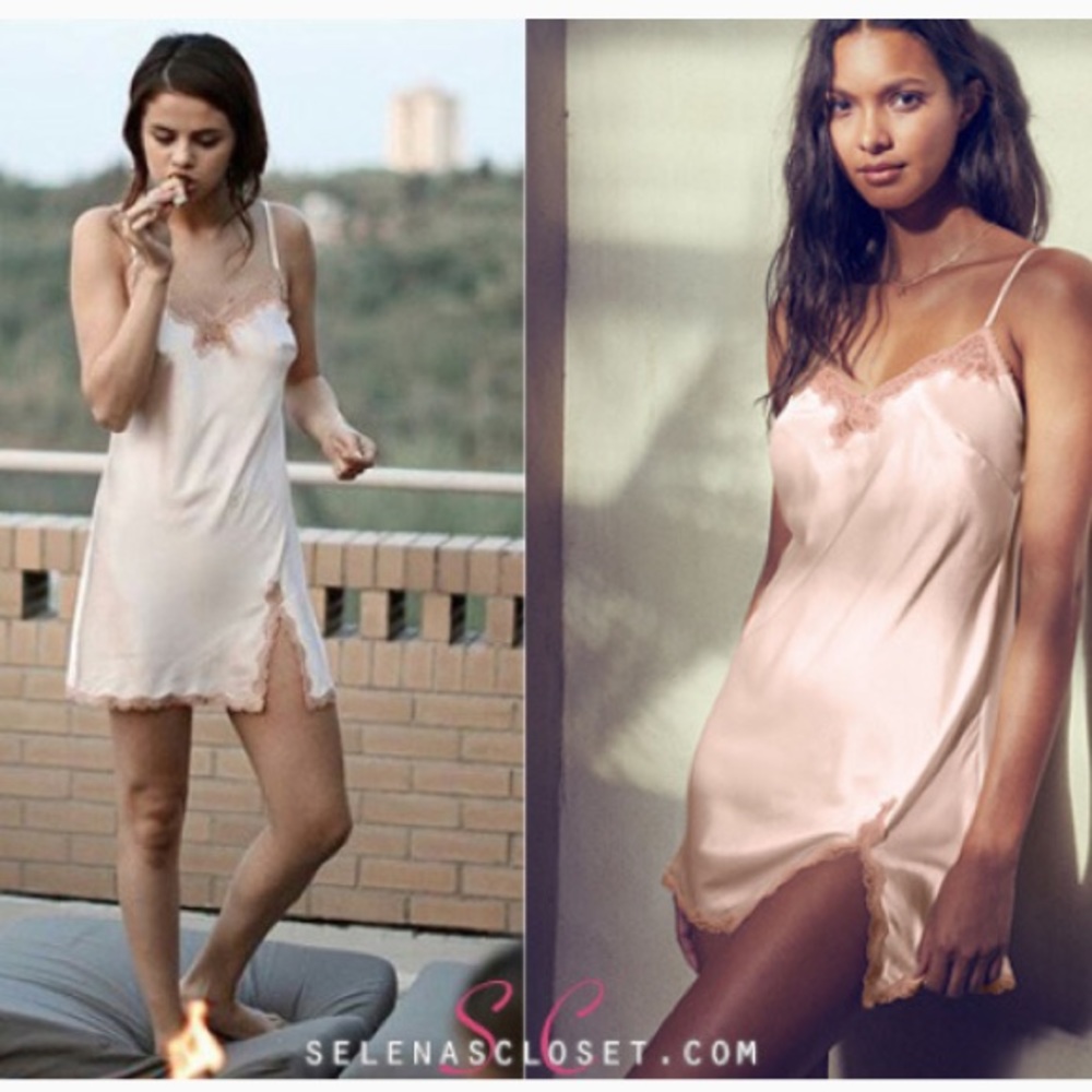 Delicate satin slip with beautiful lace trim